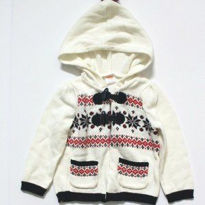 Gymboree Toggle Pom-pom Hoodie Cardigan Sweater Size 18M-24M